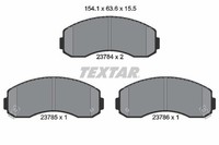 Bremsbelagsatz FÜR KIA K2500 Pritsche/Fahrgestell (Sd) - Textar 2378401
