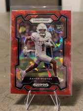 2024 Panini Prizm Draft Picks - Xavier Worthy #153 Red Ice Prizm (RC)
