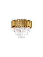 Nova Luce Deckenleuchte Magnolia Gold 5X E14 Kristallprismen Dimmbar IP20 40Cm