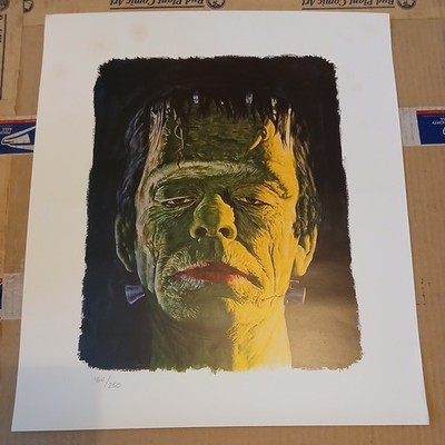 James Bama Frankenstein Print Limited Edition 164/250 Aurora Monster Art MCM