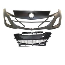 Front Bumper Cover Grille Set For 2010 Mazda 3 Gs Gx I Sedan
