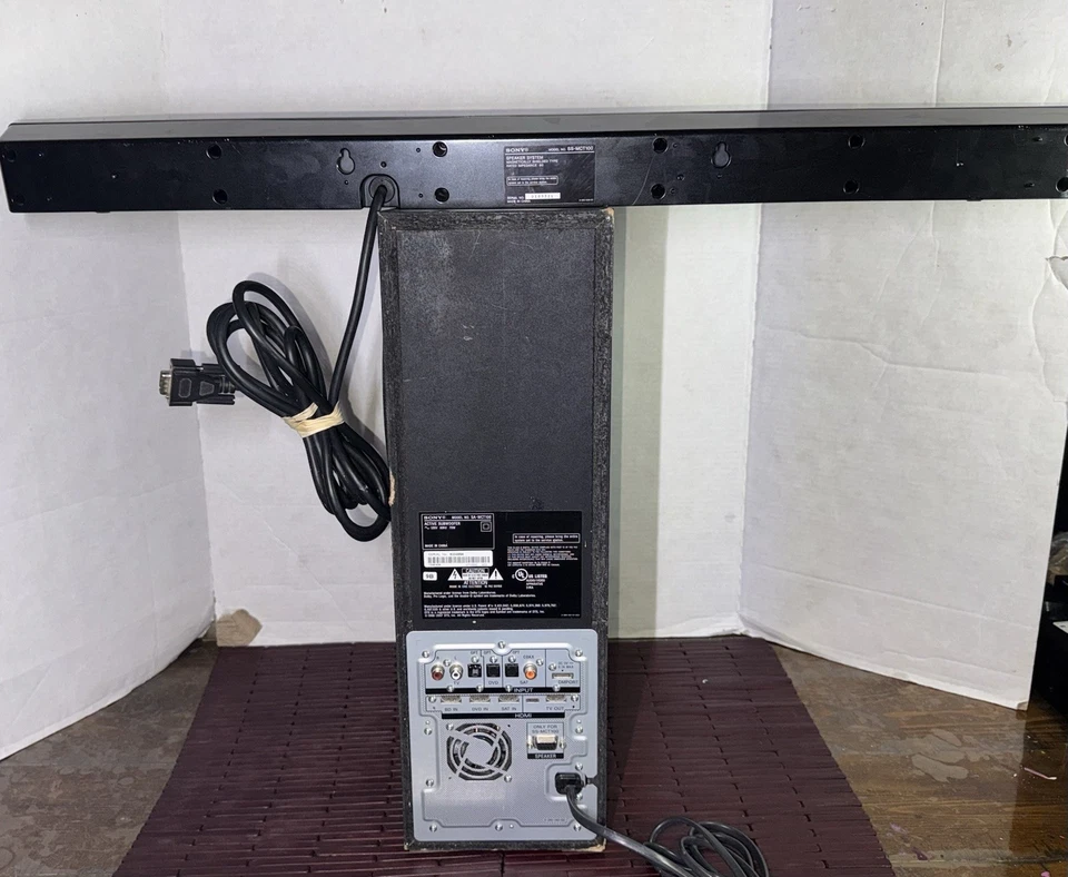 Sony Subwoofer SA-WCT100 with Sound Bar SS-MCT100 - No Remote - Tested & Works - Image 2 of 4