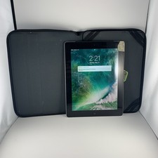 Apple iPad 4th Gen Cellular 9.7" A1458 Cracked Screen For Parts w/ Case