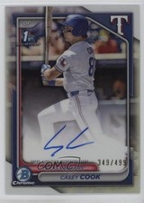 2024 Bowman Draft Chrome Prospect Refractor /499 Casey Cook #CPA-CCY Auto 01lu
