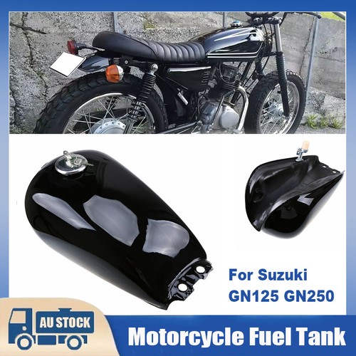 CAFE RACER FUEL STYLE GAS TANK 9L 2.4GAL BLACK FINISH FOR Suzuki GN125 ...