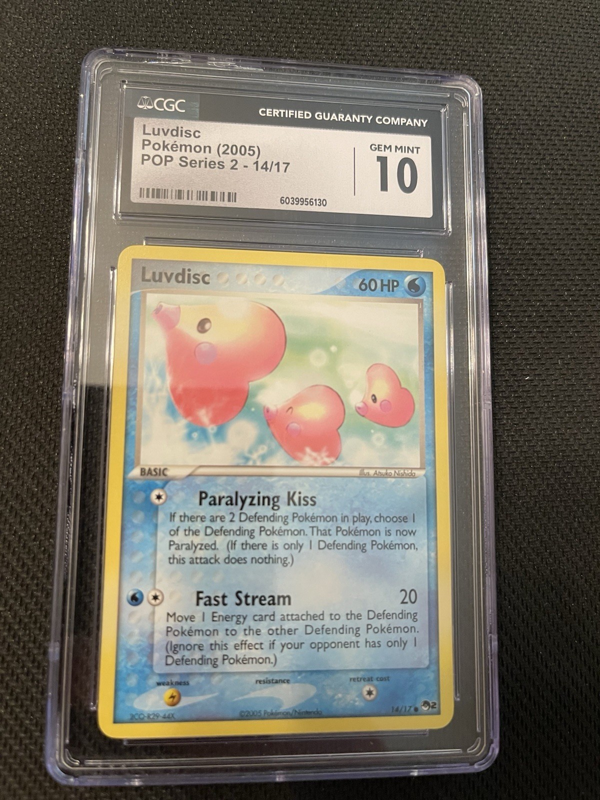 Pokémon TCG POP Series 2 Luvdisc 14/17 Regular CGC 10 Graded 2005
