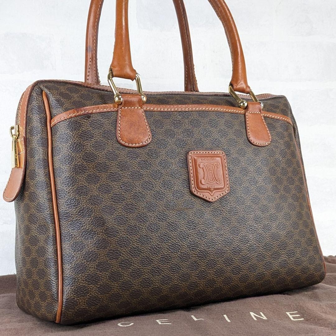 Celine Macadam PVC Brown Handle Bag with Serial Number