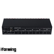 LINEPAUDIO 2 IN 6 OUT Amplifier Speaker Switcher Amp Selector w/ 6.35mm Jack
