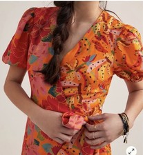 Anthropologie FARM Rio Marbella Wrap Mini Dress Small