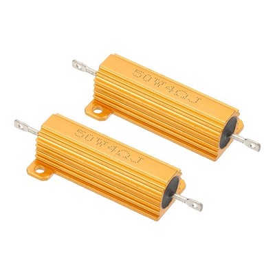 50 W 4 Ohm Aluminiumgehäusewiderstand,2er-Pack Aluminiumgehäusewiderstand,golden
