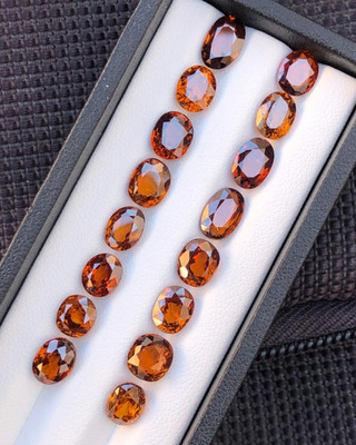 36.6 Carats Natural Zircon Lot Peach Color Loose Gemstone From Colambia