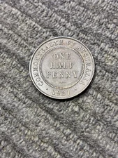 1931 Australian Half Penny-KGV- Pre Decimal Coin- Scarce Date- Nice High Grade