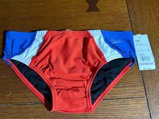 Speedo Men's 32 Eco Endurance Brief High Risk Red NWT Swim Brief