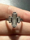 Antique 925 Sterling Silver Ring Rush Alliance Rings Designer Art Deco