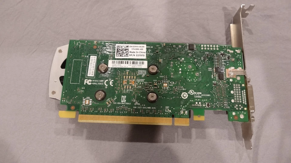 Used NVIDIA Quadro K620 2GB GDDR3 PCIe x16 Graphics Card P/N: 00FC809 - Tested - Image 2 of 3