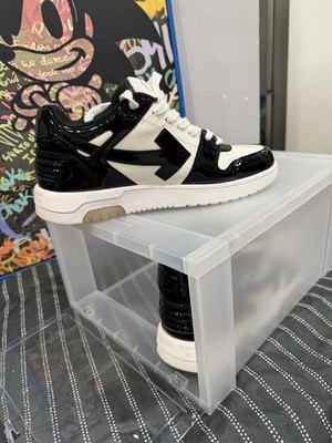 Off-White Out Of Office Black White Low Top Lace Up Men's Sneakers