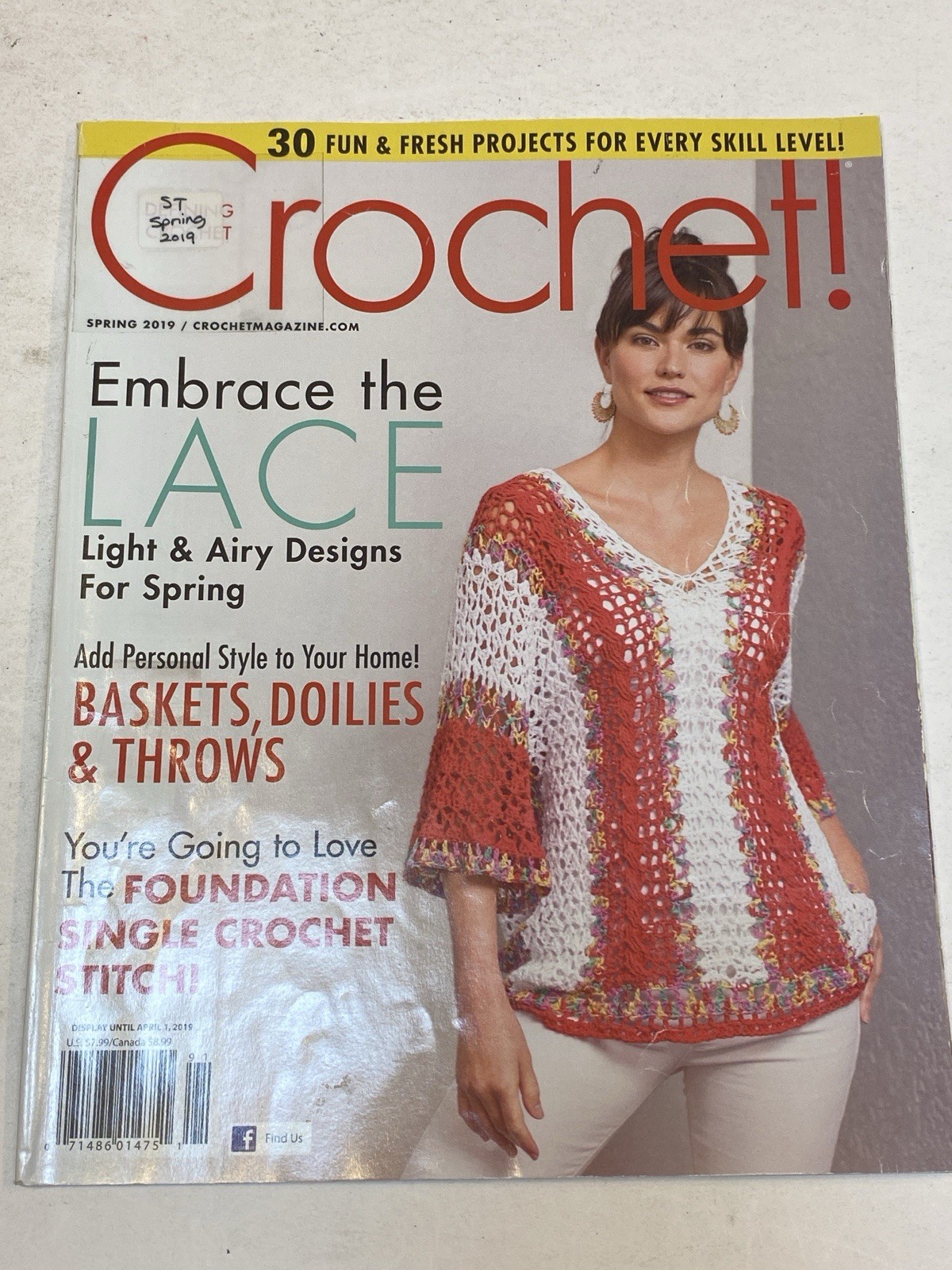 Stitching Magazines Crochet Magazine Spring 2019 Sweater Lace Basket Doilie Throws ...