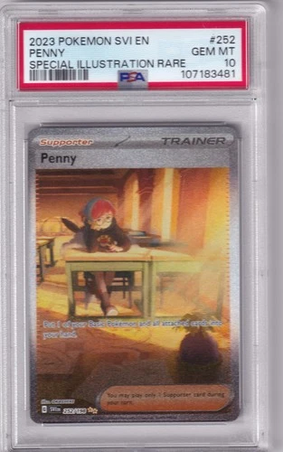 2023 Pokemon SVI EN Special Illustration Rare #252 Penny PSA 10 GEM MINT