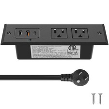 CCCEI Recessed Power Strip with 20W USB C Por...