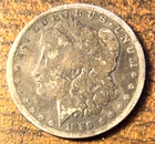 1889 O “ Morgan Silver Dollar Good Readable Condition Colored.