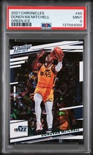 2021 PANINI CHRONICLES GREEN ICE #68 DONOVAN MITCHELL PSA 9
