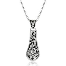 Montana Silversmiths Desert Marigold Floral Necklace USA Made Silver Pendant