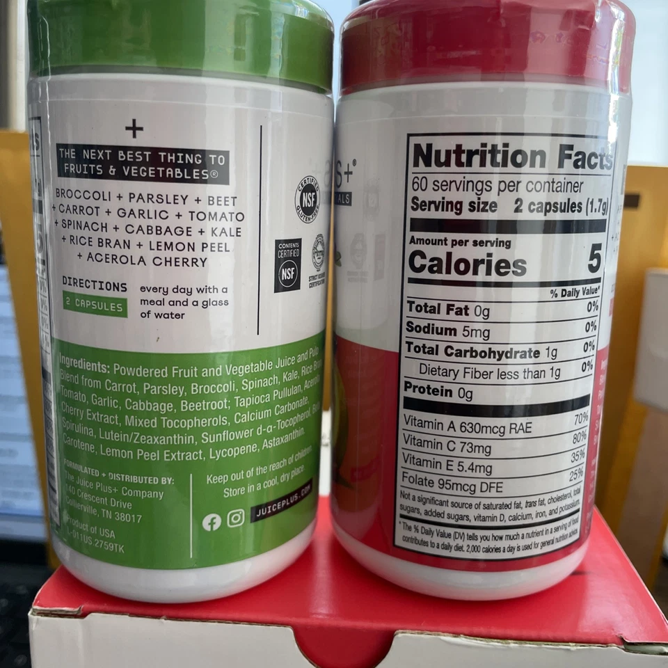 Juice Plus+ - USA - Blended Fruit & Veg Juice Powders(120 ea/240 Caps) Exp 4/27 - Image 2 of 4
