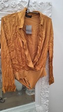 Body Camicia Zara Arancione Bruciato Taglia L