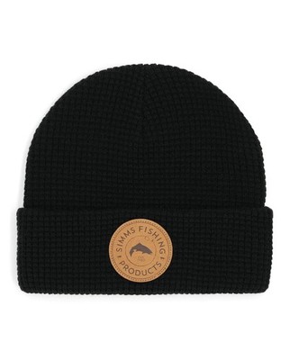 Simms Unisex-Adult Everyday Waffle Knit Beanie One Size Black
