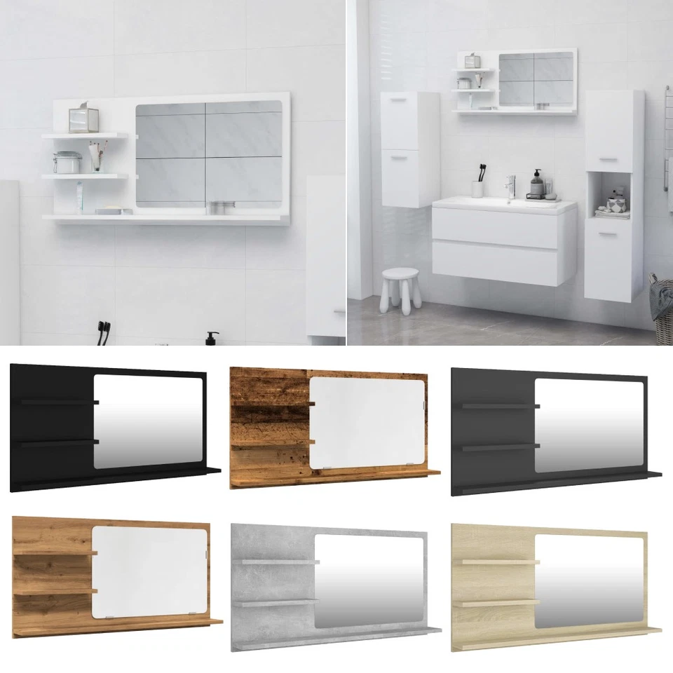 Badspiegel mit Ablage Wandspiegel Badezimmerspiegel Spiegel mehrere Auswahl - Bild 2 von 3