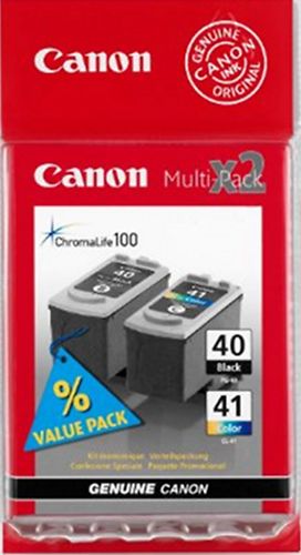Cartouche d'encre Canon PG-40 CL-41 pack duo noir et couleur pour imprimante jet d'encre