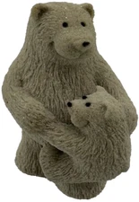 Mr. Sandman Polar Bears Playing Sand Sculpture Vintage Canadian Home Collectible