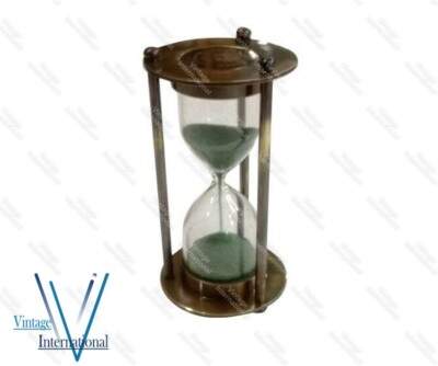 Neuer 3 Minuten Sandtimer Sandglas Antikes Messing Nautische Wohnkultur @US
