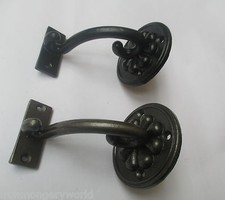 CAST IRON FANCY ORNATE HAND RAIL STAIR BRACKET BANNISTER SUPPORT ROD HANDRAIL 