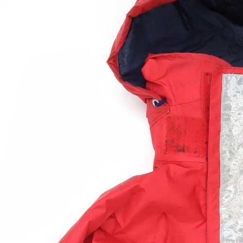 Chaqueta Parka Henri Lloyd Para Hombre Roja Larga Media, Impermeable Con Capucha - Imagen 11 de 12