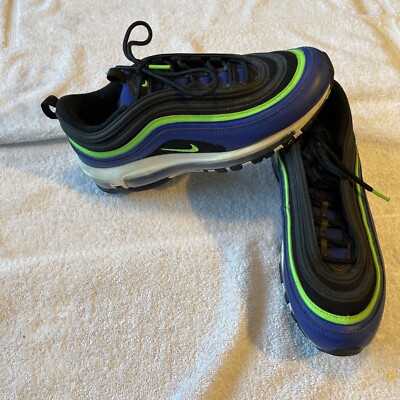 Mens Nike Air Max 97 Casual Shoes Royal Blue/Neon Green #CW5419-400 Men’s  Sz