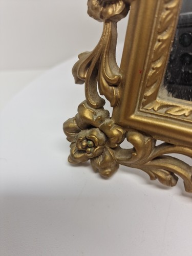 Vintage Syroco Wood Gold Ornate Mirror Hollywood Regency 13.5" x 11.5" D58 - Picture 10 of 10