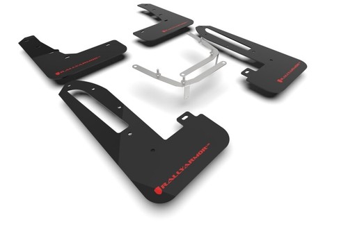 Rally Armor Black Mud Flap Red Logo Fits 2023+ Honda Civic Type R - Picture 8 of 10