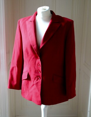 BASLER Jacke Blazer rot Größe 40 L schick Colorblocking toll zu kombinieren