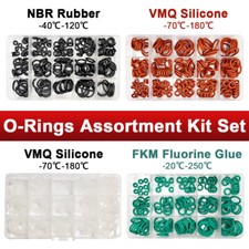 O-Ring Assortment Kit Set NBR / FKM / VMQ Material, Multiple Type, Oil Proof Air