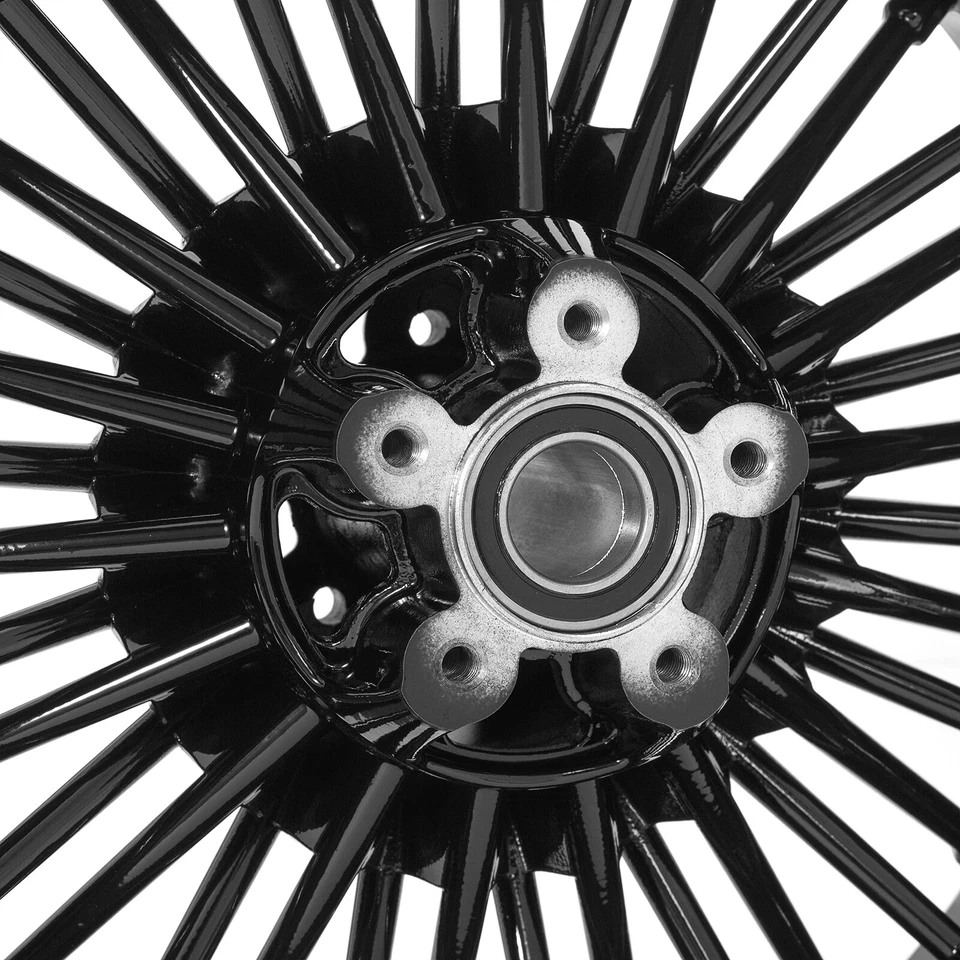 Rueda trasera 36 radios gruesos 16x5,5 para Harley Softail Custom Night Train Springer Foto 4 de 4