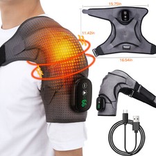 Adjustable Left/Right Heated Shoulder Wrap Shoulder Massager Brace Relief Pain