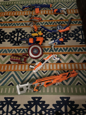 Nerf Gun bundle, Includes Nerf zombie strike, Rival shotgun, and rifle,  e.t.c