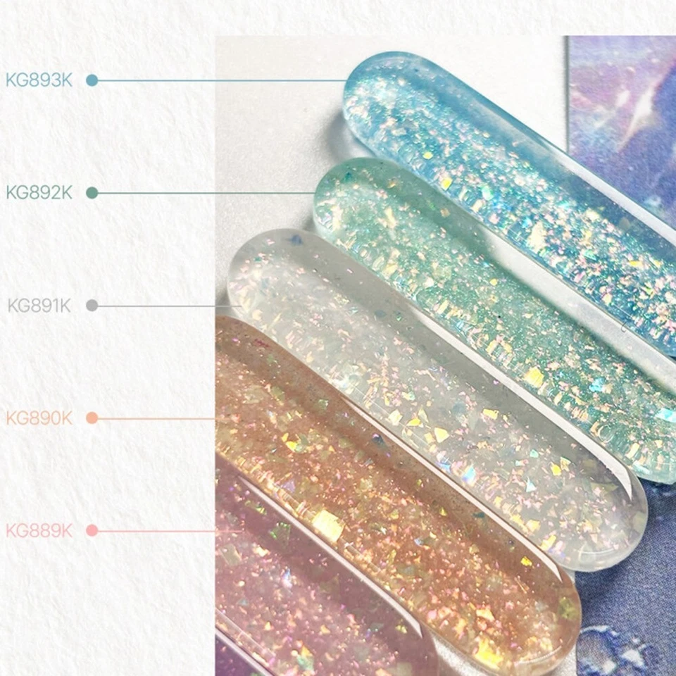 KISS NEW YORK Romantic My Aurora Glitter Gel Nail Polish 10g 6 Colors K-Beauty - Image 3 of 3