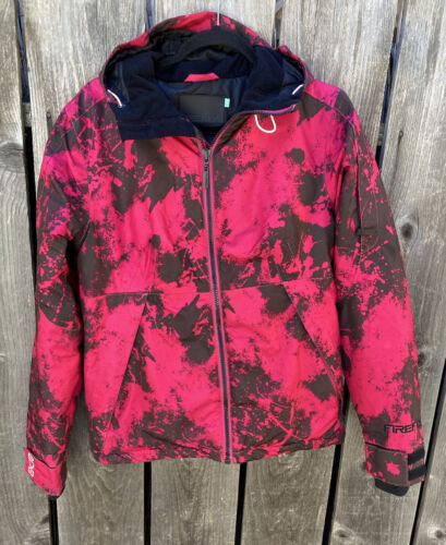 Veste de ski tampon femme luciole rose zippée complète 38 poche à capuche lourde poly neige - Photo 1 sur 12