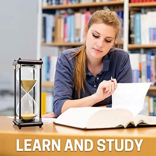 Large Hourglass Sand Timer Decorative Vintage Glass Clock Sand Glass 60 Minutes - image 4 of 4