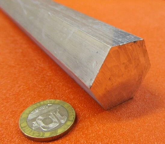 Barra hexagonal de aluminio 6061 1 1/4" (1,25") hexagonal x 3 pies de longitud Foto 2 de 4