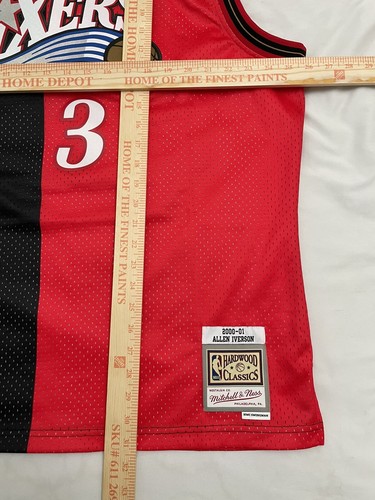 NEW Mitchell & Ness Philadelphia Allen Iverson 76ers Split Jersey 2XL RARE 2000 - Picture 10 of 10