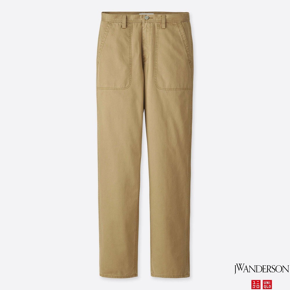 JW Anderson x Uniqlo Men's JWA Relaxed Straight Khaki Work Pants