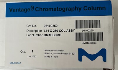 Millipore Vantage Chromatography Column VL 11 x 250 COL ASSY 96100250 Jan 2022